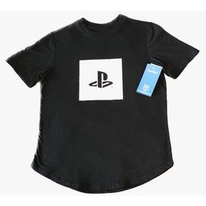 Girls Black Shortsleeve Shirt Black Knight Playstation Official Licensed Sz10-12